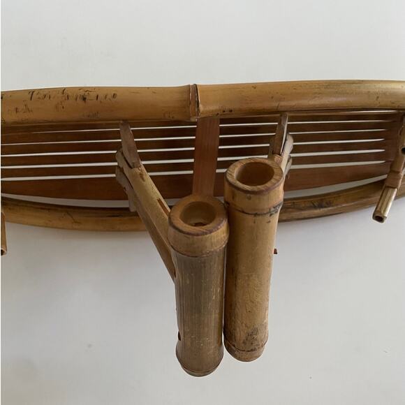 Antique Folding Bamboo Japanese or Chinese head rest (possible Takamakura?) - Picture 5 of 10